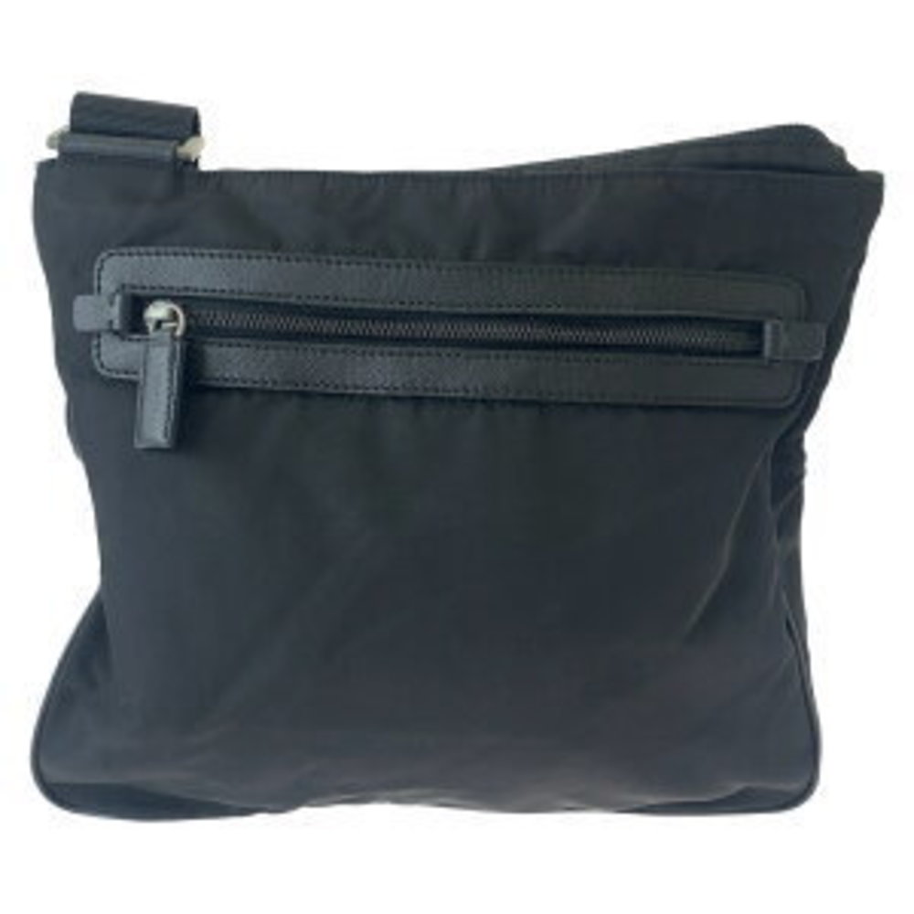 Prada Triangular Nylon Shoulder Black Tessuto Bag - image 2